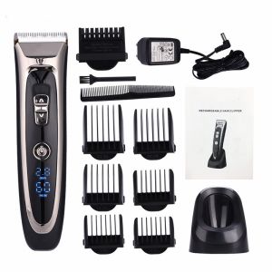 High Precision Professional Hair Clippers Detachable Blade With Digital LED