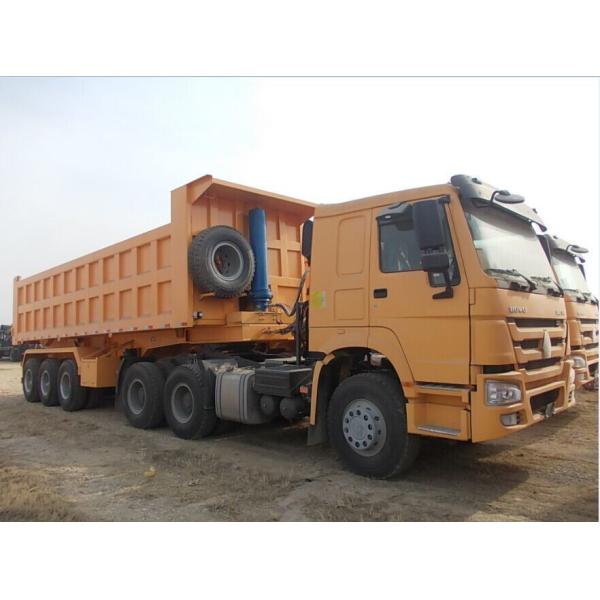 Customizable Dump Semi Trailer 3 Axles Solid Substance Transport Landing Gear