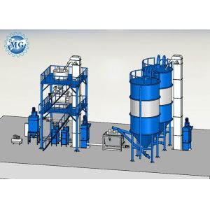 China 10T / H Full Automatic Dry Mortar Plant Tile Adhesive Plaster Powder Mixing on sale