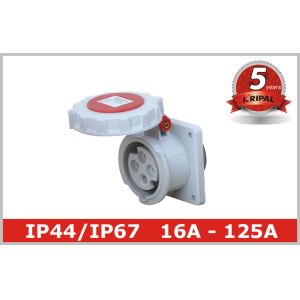63A 125A Industrial Power Socket / Pin And Sleeve Receptacle Custom