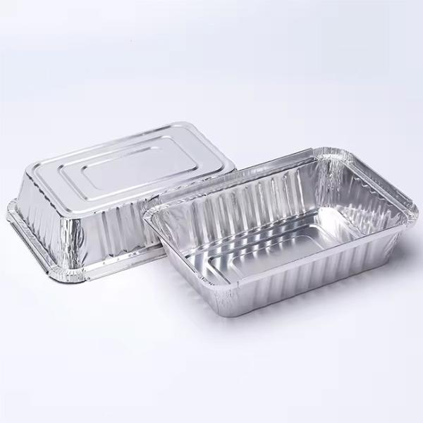 Quality Container Box Tray Aluminum Lid Rectangle Travel Aluminum Foil Container wholesale
