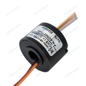 China 4*1A Mini Slip Ring With Capsule Through Hole Rotary Electrical Interface on sale