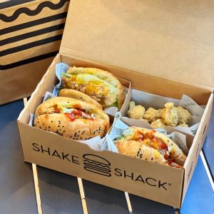 Customized Printing Hamburger And French Fries Takeaway Box Eco-friendly