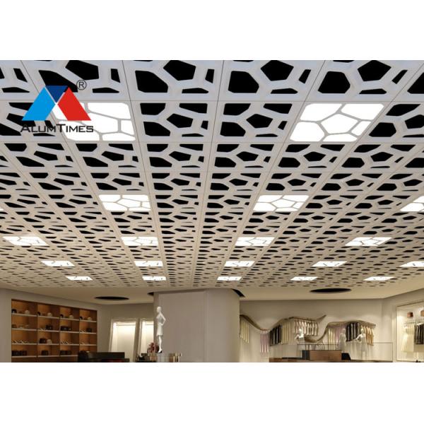 Decorative Clip In Metal Ceiling Tiles Fire Resistant Aluminium Alloy 1100 3003 Material