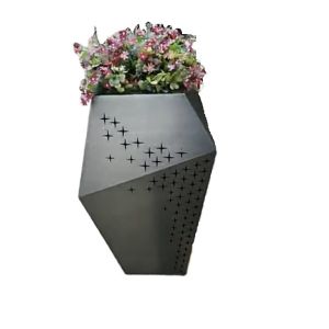 Unique shape design metal planters pots for garden decoration