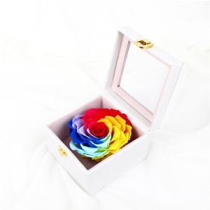 7-8CM Complex Colorful Preserved Rose Gift Box For Indoor Decoration