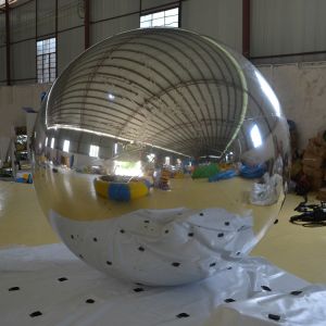 Party Inflatable Advertising Balloons Round Inflatable Mirror Balloon Silver