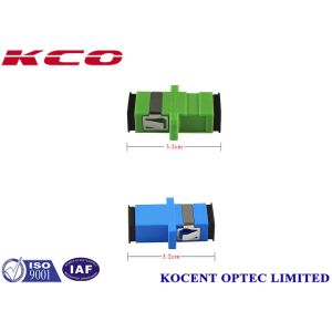 Cheap Blue SC/APC SC/UPC Fiber Optic Adapter with 0.10dB Repeatability and Flange for High Precision Alignment for sale