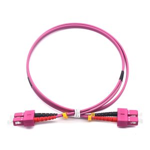 China High-Performance OM4 MM Fiber Optic Patch Cord SC PC to SC PC for Seamless Data Transmission on sale