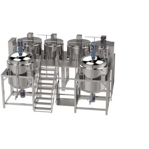 Three Layer Liquid Detergent Making Machine With Homogenizing Head Double