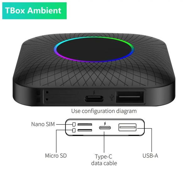 Andriod Box Cpc200 Tbox Ambient 64Gb Wireless Adapter CarPlay Box SDM660 Youtube