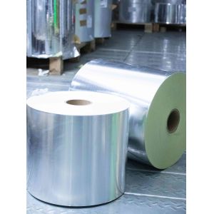 Matte Silver PET Self Adhesive Sticker Paper Roll 25u Surface Thickness Hot Glue