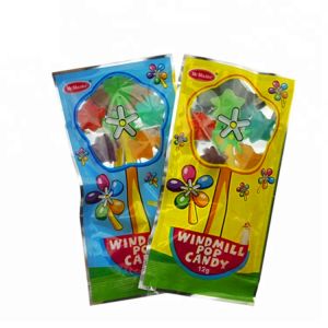 Star Shape Windmill Custom Lollipops Novelty Design Interesting Pattern