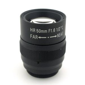 Cheap 1.5MP 50mm lens Manual Iris Fixed focal length Lens 1/2&quot; F1.6 C Mount HD Lens for Machine Vision cameras for sale