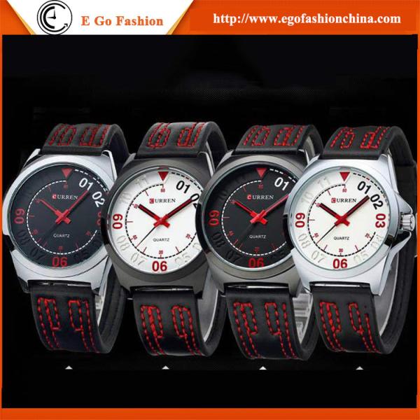 Quality CURREN Watch Model No. 8153 3 6 9 12 Stainless Steel Watch Quartz Watches Silicone Watch wholesale