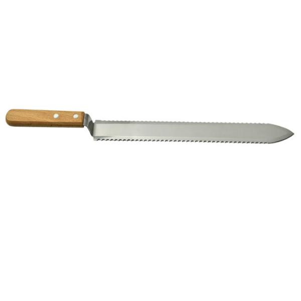 Stainless Steel Double Serrated Uncapping Knife with Wooden Handle for Honey Uncapping