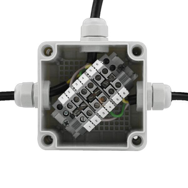 Quality Pastic Electrical Enclosure Cable Junction Box 100*100*75mm with Connectors Waterproof wholesale