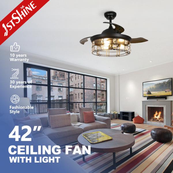 Lamp Body Material Metal 1stshine LED Ceiling Fan with Light Kit and Remote