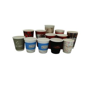 4oz 12 oz Recyclable Paper Cups And Bowls For Hot Coffee Customized