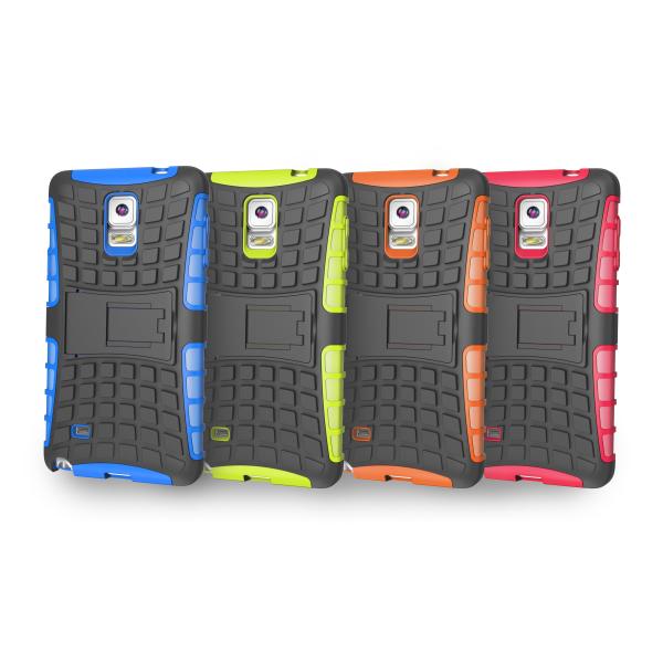 Quality TPU+PC armor stand case for Samsung Galaxy Note 4, unique design, different color, OEM wholesale