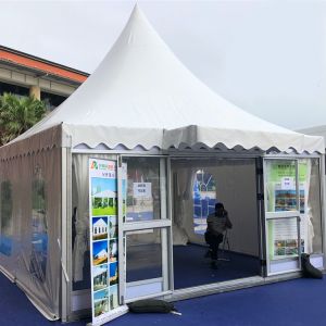 Arabian Style Pagoda Event Tent Canvas Hexagon Gazebo White SGS