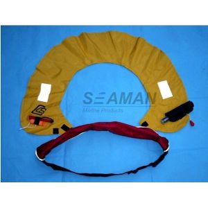 Inflatable Lifebuoy Ring 110N Buoyancy Personal Flotation Device Water Rescue