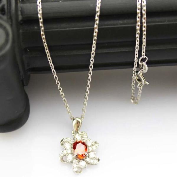 Sterling Silver Cable Chain Oval Green Cubic Zircon Pendant Necklce (P10)