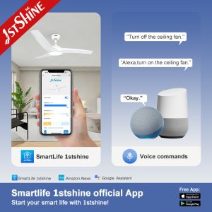 Remote Control Plastic Dimmable LED Ceiling Fan Color Changing Lighting