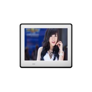 Cheap 8 Inch LCD Backlight HD 1024*600 Digital Photo Frame with Wood Frame and Full Function for MP3/WMA/AAC/WAV Audio Format for sale