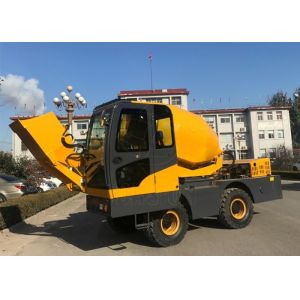 Ready Mix Self Loading Concrete Truck Mixer , Hydraulic Pump Mobile Self