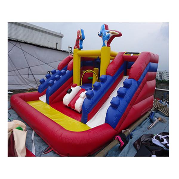 PVC Tarpaulin Outdoor Inflatable Water Slide For Kids Funny Amusement Games