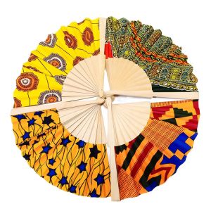 China Cherry Fancy Cloth Wooden Customized Hand Fans Spanish Personalised 23CM on sale