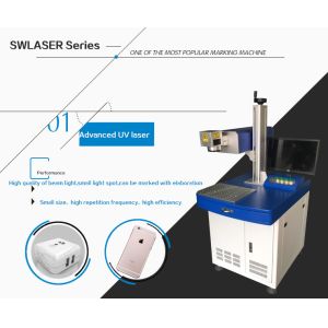 Low Power Coated UV Laser Marking Machine High Speed For Glass Material