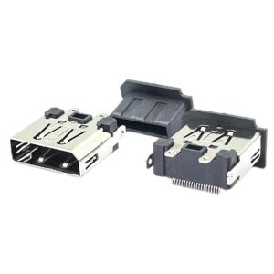 Brass Terminal Mini Usb Solder DP Socket Connector 2.2mm Feet 15u" Plating