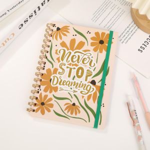 A5 Coil Notebook with High Quality Exterior and Modern Design Featuring Horizontal Inner Pages