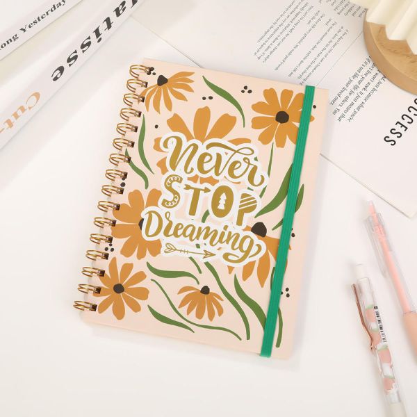 Quality A5 Coil Notebook with High Quality Exterior and Modern Design Featuring Horizontal Inner Pages wholesale