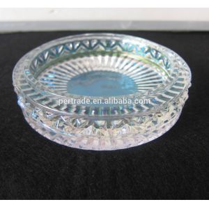 Embossed Diamonds Pattern Glass Storage Jars With For Candle