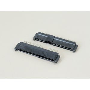 High-Speed SAS4.0 29Pin Female Cable Connector, 180° Wire Solder Type with Peg &