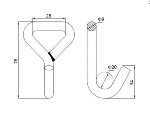 High-Performance Rubber Coated Double J Hook for Ultimate Tie-Down Security