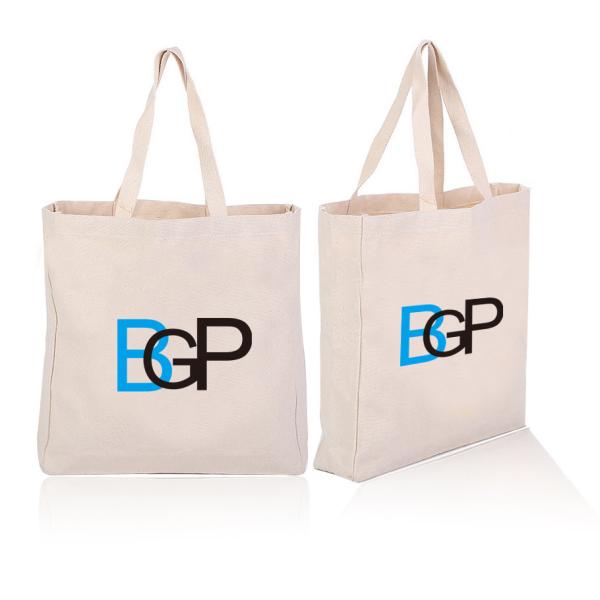 Eco Friendly Printed Cotton Canvas Totes Bulk Bag With Double Handles