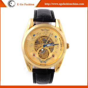 China WN23 Golden Watch Luxury Style Trendy Watches Man Hollow Out 3ATM Mechanical Watch WINNER on sale