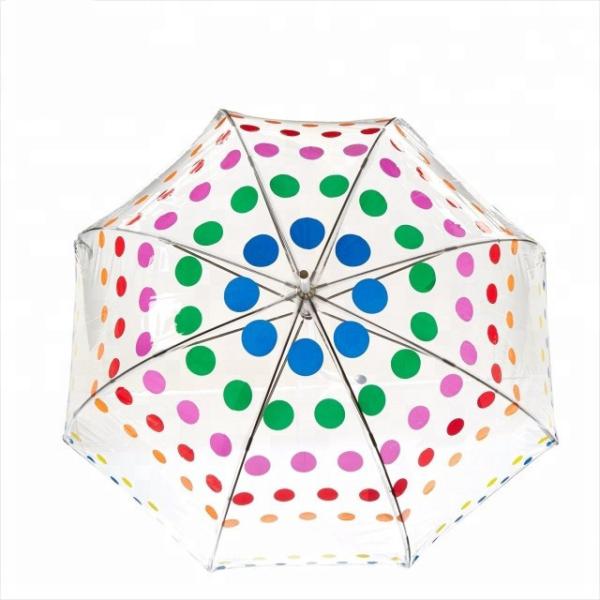 Quality Custom Logo Compact Bubble Umbrella , Clear Transparent Umbrella For Womens wholesale