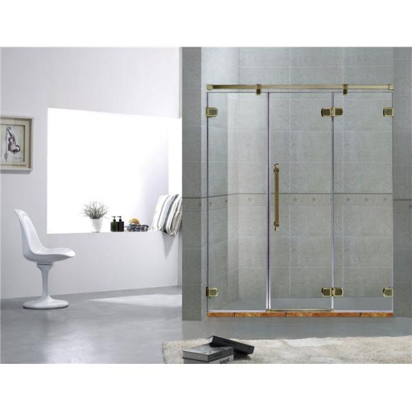 Quality Green Bronze Inline Frameless Glass Shower Doors 8MM Tempered Glass For Home wholesale