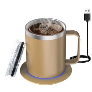 Thermostatic Temperature Control Self Heating Ceramic Mug 55 Degree