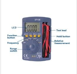 40u 3999 Counts Portable Digital Multimeter , Pocket Digital Multimeter