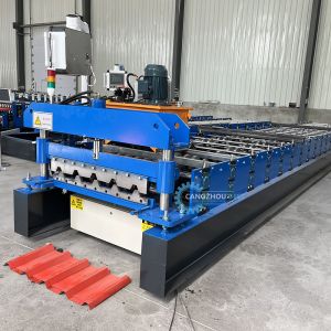 Plc Control Automatic Cutting Ppgi Steel High Rib Roofing Sheet Cold Roll