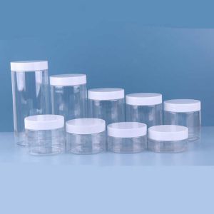 China Customized Printing Plastic Jar Containers With Aluminum Lid And Custom Packaging on sale