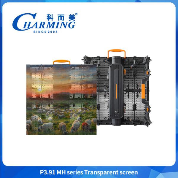High Brightness Transparent LED Screen Display IP65 Waterproof LED Transparent