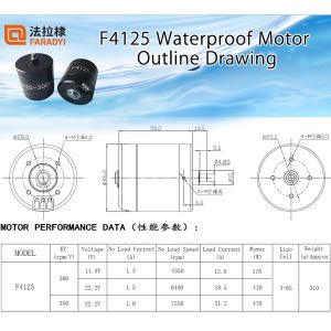 Faradyi Customization Propeller Waterproof Brushless Motor Potting Waterproof