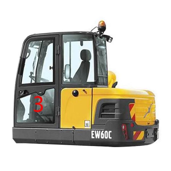 Quality EC60C EC60 Excavator Cab Glass VOLVO Left Door Lower Position NO.3 wholesale